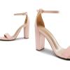 image:imageDREAM PAIRS Womens HiChunk High Heel Pump SandalsPinkSuede