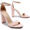 image:imageDREAM PAIRS Womens HiChunk High Heel Pump SandalsPinkSuede
