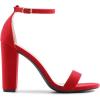 image:imageDREAM PAIRS Womens HiChunk High Heel Pump SandalsRedSuede