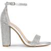 image:imageDREAM PAIRS Womens HiChunk High Heel Pump SandalsSilverrhinestone