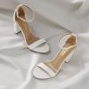 image:imageDREAM PAIRS Womens HiChunk High Heel Pump SandalsWhitePu