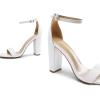 image:imageDREAM PAIRS Womens HiChunk High Heel Pump SandalsWhitePu