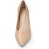 image:imageDREAM PAIRS Womens High Chunky Closed Toe Block Heels Pointed Toe Wedding Party Elegant Slip On Pumps ShoesNudePu