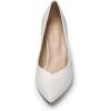 image:imageDREAM PAIRS Womens High Chunky Closed Toe Block Heels Pointed Toe Wedding Party Elegant Slip On Pumps ShoesWhitePu