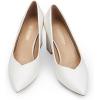 image:imageDREAM PAIRS Womens High Chunky Closed Toe Block Heels Pointed Toe Wedding Party Elegant Slip On Pumps ShoesWhitePu