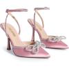 image:imageDREAM PAIRS Womens High Heels Destiny Closed Toe Strappy Heels Sexy Rhinestone Ankle Strap Pumps Wedding Bridal Party Dress Shoes DestinyPink