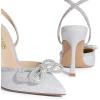 image:imageDREAM PAIRS Womens High Heels Destiny Closed Toe Strappy Heels Sexy Rhinestone Ankle Strap Pumps Wedding Bridal Party Dress Shoes DestinySilver
