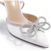 image:imageDREAM PAIRS Womens High Heels Destiny Closed Toe Strappy Heels Sexy Rhinestone Ankle Strap Pumps Wedding Bridal Party Dress Shoes DestinyWhite