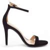 image:imageDREAM PAIRS Womens High Heels Flower Ankle Strap Stilettos Round Open Toe Dressy Sexy SandalsBlackNubuck
