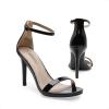 image:imageDREAM PAIRS Womens High Heels Flower Ankle Strap Stilettos Round Open Toe Dressy Sexy SandalsBlackPat