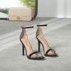 image:imageDREAM PAIRS Womens High Heels Flower Ankle Strap Stilettos Round Open Toe Dressy Sexy SandalsBlackPat