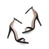 image:imageDREAM PAIRS Womens High Heels Flower Ankle Strap Stilettos Round Open Toe Dressy Sexy SandalsBlackSuede