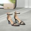 image:imageDREAM PAIRS Womens High Heels Flower Ankle Strap Stilettos Round Open Toe Dressy Sexy SandalsBlackSuede