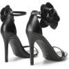 image:imageDREAM PAIRS Womens High Heels Flower Ankle Strap Stilettos Round Open Toe Dressy Sexy SandalsBlackpu