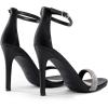 image:imageDREAM PAIRS Womens High Heels Flower Ankle Strap Stilettos Round Open Toe Dressy Sexy SandalsBlackrhinestone