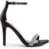 image:imageDREAM PAIRS Womens High Heels Flower Ankle Strap Stilettos Round Open Toe Dressy Sexy SandalsBlackrhinestone