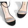 image:imageDREAM PAIRS Womens High Heels Flower Ankle Strap Stilettos Round Open Toe Dressy Sexy SandalsBlackrhinestone