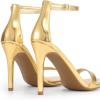 image:imageDREAM PAIRS Womens High Heels Flower Ankle Strap Stilettos Round Open Toe Dressy Sexy SandalsGoldmetallic
