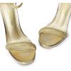 image:imageDREAM PAIRS Womens High Heels Flower Ankle Strap Stilettos Round Open Toe Dressy Sexy SandalsGoldrhinestone