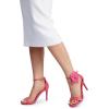 image:imageDREAM PAIRS Womens High Heels Flower Ankle Strap Stilettos Round Open Toe Dressy Sexy SandalsHot Pinkpu
