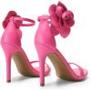 image:imageDREAM PAIRS Womens High Heels Flower Ankle Strap Stilettos Round Open Toe Dressy Sexy SandalsHot Pinkpu