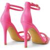 image:imageDREAM PAIRS Womens High Heels Flower Ankle Strap Stilettos Round Open Toe Dressy Sexy SandalsHot Pinkrhinestone