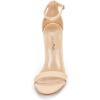 image:imageDREAM PAIRS Womens High Heels Flower Ankle Strap Stilettos Round Open Toe Dressy Sexy SandalsNudeNubuck