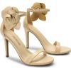 image:imageDREAM PAIRS Womens High Heels Flower Ankle Strap Stilettos Round Open Toe Dressy Sexy SandalsNudepu
