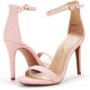 image:imageDREAM PAIRS Womens High Heels Flower Ankle Strap Stilettos Round Open Toe Dressy Sexy SandalsPink
