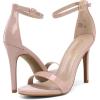 image:imageDREAM PAIRS Womens High Heels Flower Ankle Strap Stilettos Round Open Toe Dressy Sexy SandalsPinkPat