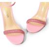 image:imageDREAM PAIRS Womens High Heels Flower Ankle Strap Stilettos Round Open Toe Dressy Sexy SandalsPinkrhinestone