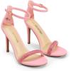 image:imageDREAM PAIRS Womens High Heels Flower Ankle Strap Stilettos Round Open Toe Dressy Sexy SandalsPinkrhinestone