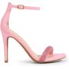 image:imageDREAM PAIRS Womens High Heels Flower Ankle Strap Stilettos Round Open Toe Dressy Sexy SandalsPinkrhinestone