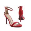 image:imageDREAM PAIRS Womens High Heels Flower Ankle Strap Stilettos Round Open Toe Dressy Sexy SandalsRedSuede