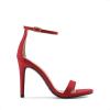 image:imageDREAM PAIRS Womens High Heels Flower Ankle Strap Stilettos Round Open Toe Dressy Sexy SandalsRedSuede