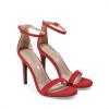 image:imageDREAM PAIRS Womens High Heels Flower Ankle Strap Stilettos Round Open Toe Dressy Sexy SandalsRedSuede