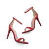 image:imageDREAM PAIRS Womens High Heels Flower Ankle Strap Stilettos Round Open Toe Dressy Sexy SandalsRedSuede