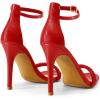 image:imageDREAM PAIRS Womens High Heels Flower Ankle Strap Stilettos Round Open Toe Dressy Sexy SandalsRedrhinestone