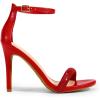 image:imageDREAM PAIRS Womens High Heels Flower Ankle Strap Stilettos Round Open Toe Dressy Sexy SandalsRedrhinestone