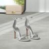 image:imageDREAM PAIRS Womens High Heels Flower Ankle Strap Stilettos Round Open Toe Dressy Sexy SandalsSilver