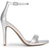 image:imageDREAM PAIRS Womens High Heels Flower Ankle Strap Stilettos Round Open Toe Dressy Sexy SandalsSilvermetallic