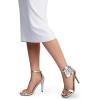 image:imageDREAM PAIRS Womens High Heels Flower Ankle Strap Stilettos Round Open Toe Dressy Sexy SandalsSilverpu