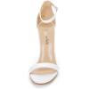 image:imageDREAM PAIRS Womens High Heels Flower Ankle Strap Stilettos Round Open Toe Dressy Sexy SandalsWhitePat
