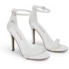 image:imageDREAM PAIRS Womens High Heels Flower Ankle Strap Stilettos Round Open Toe Dressy Sexy SandalsWhitepearl