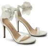 image:imageDREAM PAIRS Womens High Heels Flower Ankle Strap Stilettos Round Open Toe Dressy Sexy SandalsWhitepu