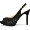 image:imageDREAM PAIRS Womens High Heels Platform Dress Rhinestones Peep Toe Pumps ShoesBlackSuede