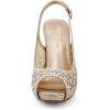 image:imageDREAM PAIRS Womens High Heels Platform Dress Rhinestones Peep Toe Pumps ShoesGoldGlitter