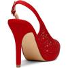 image:imageDREAM PAIRS Womens High Heels Platform Dress Rhinestones Peep Toe Pumps ShoesRedSuede