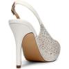 image:imageDREAM PAIRS Womens High Heels Platform Dress Rhinestones Peep Toe Pumps ShoesWhiteGlitter
