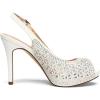 image:imageDREAM PAIRS Womens High Heels Platform Dress Rhinestones Peep Toe Pumps ShoesWhiteGlitter